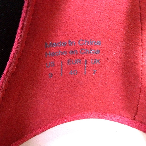 Aldo Red Suede Platform Stiletto Heels, 9 - Picture 9 of 9